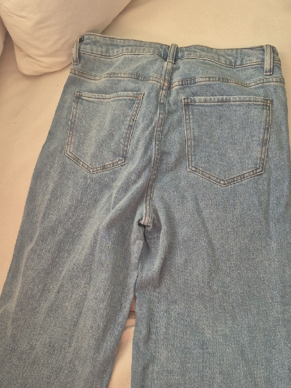 Quince Light Blue Wide-Leg Jeans - Picture 2 of 7